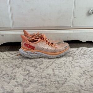 Hoka One One Womens Clifton 8 CSPY Orange Running Sneakers Shoes | Size 6B